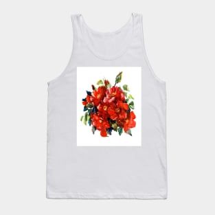 Red Garden Roses Tank Top